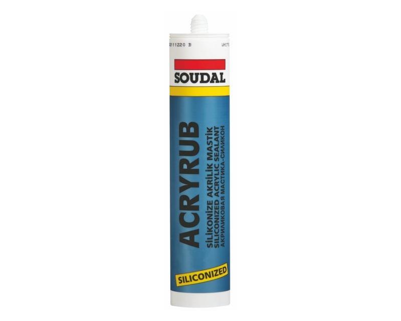 500 GR Soudal Acryrub Siliconized Sealant White