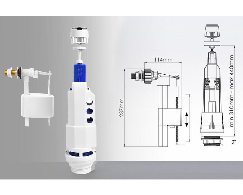 Toilet Reservoir Inner Set Side Push System Pera Model
