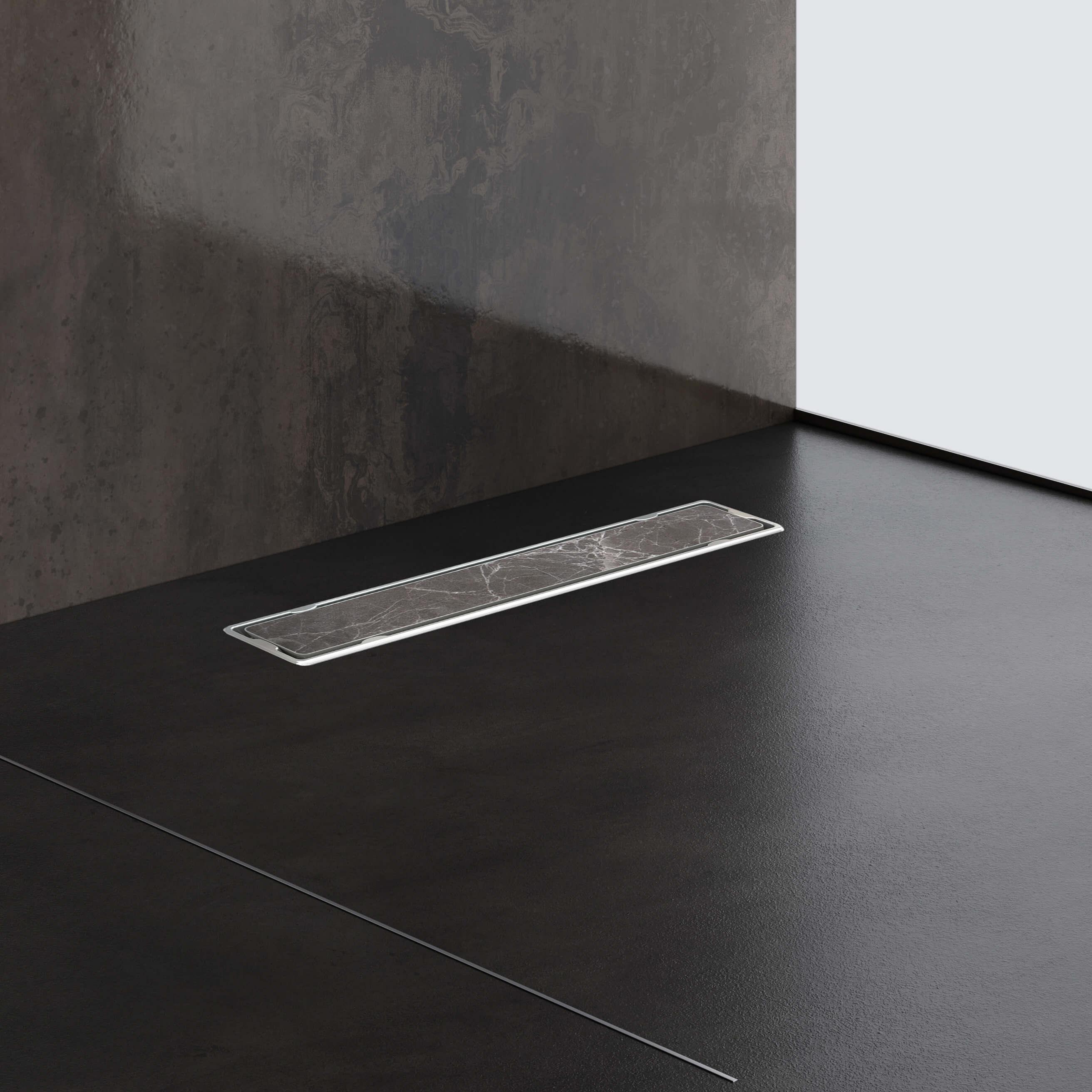 Shower Drain With Removable Tile Insert Grate, 7 Cm, Brushed 304 Stainless Steel