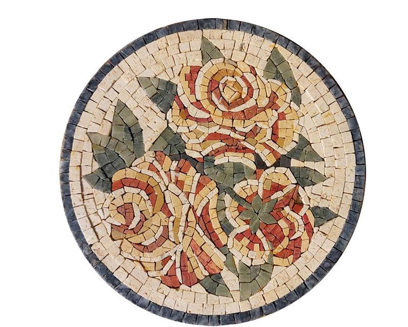 Yellow Roses Mosaic Painting 32 cm