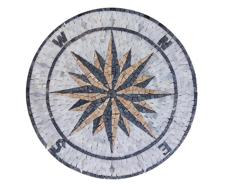 Compass Mosaic Painting 46 cm
