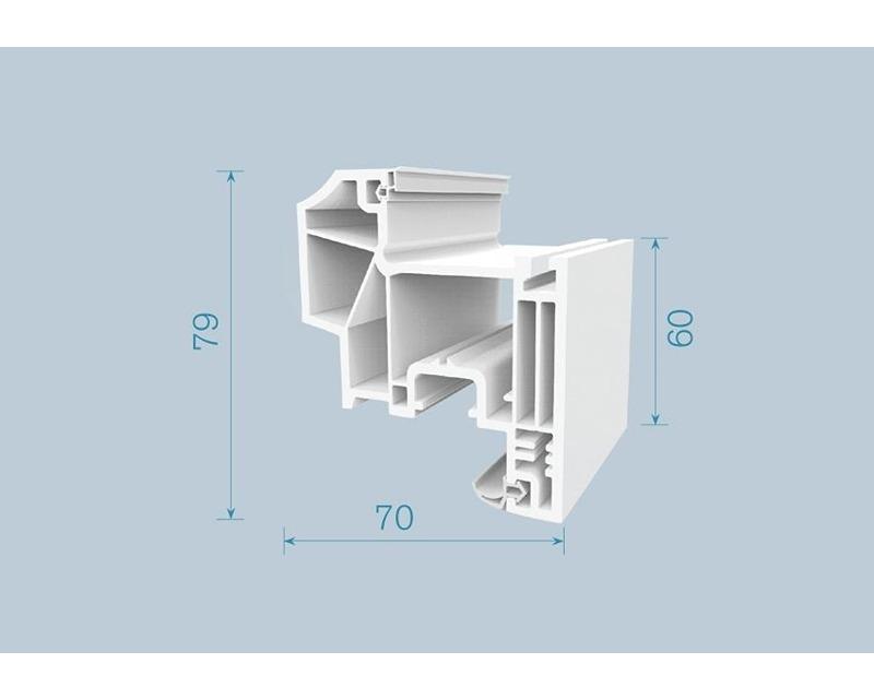 TURQUOISE OFFSET TYPE SASH PROFILE